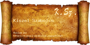 Kiszel Szabolcs névjegykártya